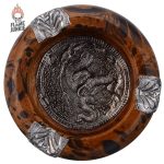 Cendrier en bois au design vintage