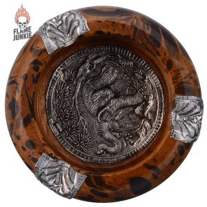 Cendrier en bois au design vintage