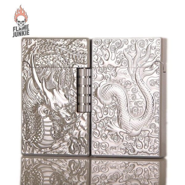 Briquet métal avec motif de dragon