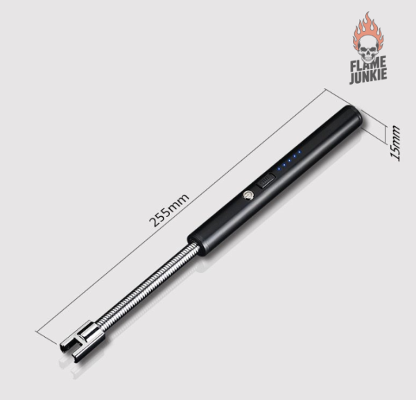 Briquet à flamme courbée pour une meilleure précision