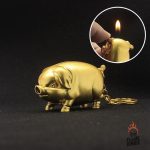 Briquet original design cochon, couleur rose