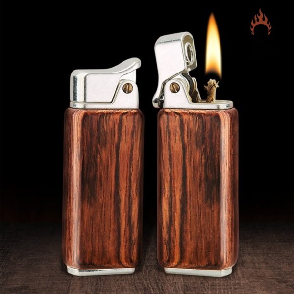 Briquet au design rétro en bois
