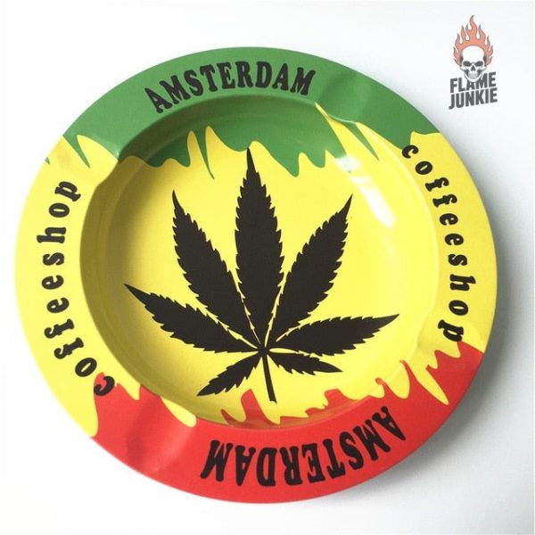Cendrier Ganja avec motif inspiré de la culture cannabis
