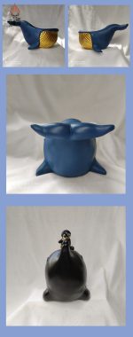 Cendrier artistique Moby Dick, accessoire décoratif moderne