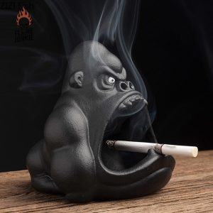 Cendrier original en forme de gorille pour extérieur