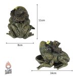 Cendrier original en résine, design grenouille