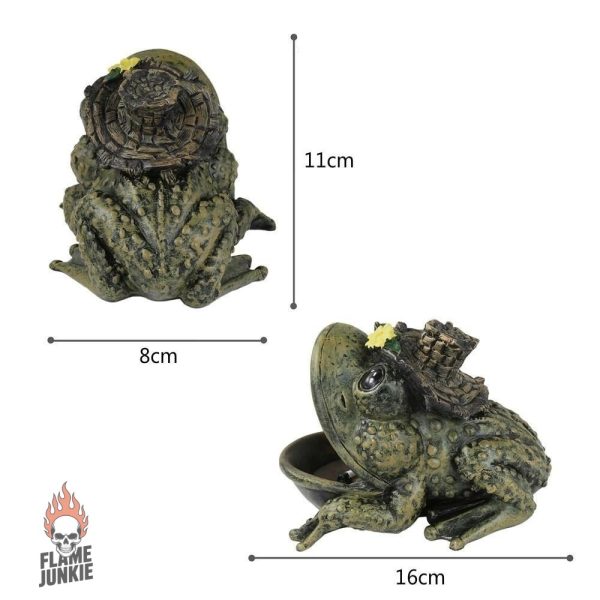 Cendrier original en résine, design grenouille