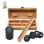 Coffret cadeau avec grinder en bois unique